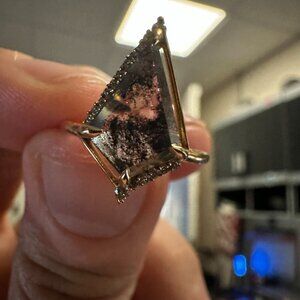 Unique Salt & Pepper Diamond Gold Ring